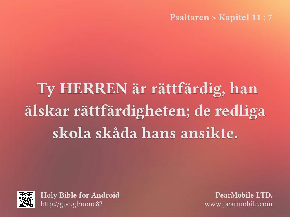 Psaltaren, Kapitel 11:7